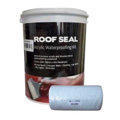 Roof Seal Kit Acryl 5ltr Grey C/w Membrane