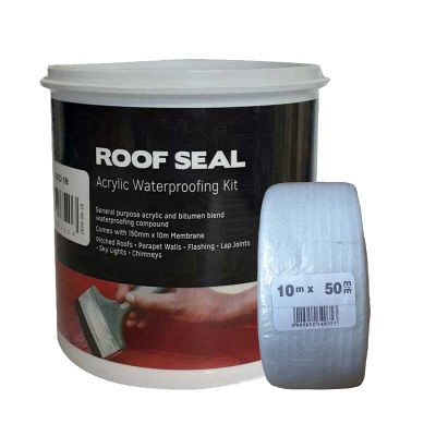 Roof Seal Kit Acryl1ltr Terracotta /w Membrane