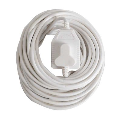 Extension Cord 20mt X 10 Amp 2x3 Pin White