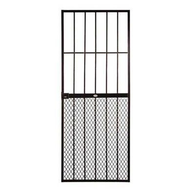 Security Gate P/coated Black Neder 813x2032