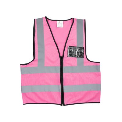Vests PIONEER Refl Zip Id Pocket Pink Med V020