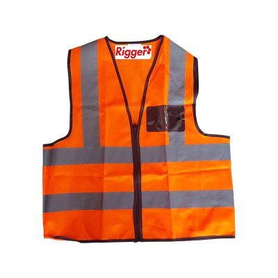 Vest Reflective Flu Orange Zip Pocket O-s Small