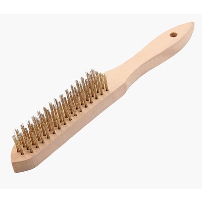 4 Row Steel Brush With Wood Handle