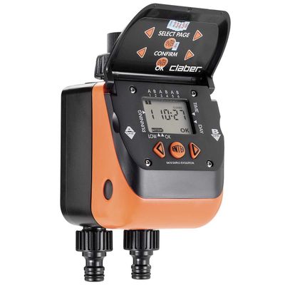 Aquadue Duplo Two Line Timer, 3 Programmable Cycles Per Line Per Day, Rain Sensor Compatible