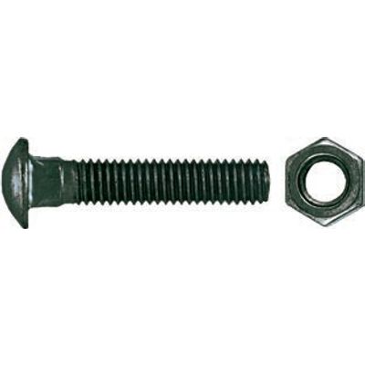 Cup Square Bolt & Nut Black 10x90mm (344)
