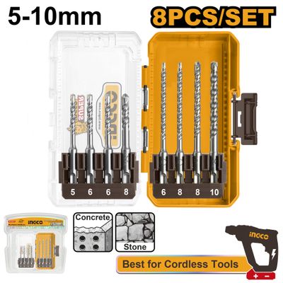 Drill Bit Set Sds+ 8pcs 5 10mm Plst Casing