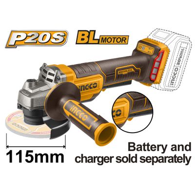 20v Ps+c/l B/l Grinder 115mm Dm Swtch