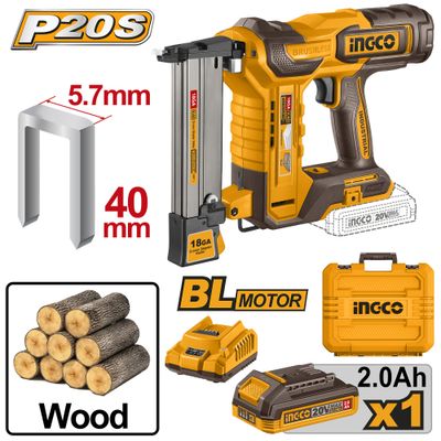 20v Ps+c/l Crwn Stapler 5.7x40mm+acc Bmc Kit 1batt