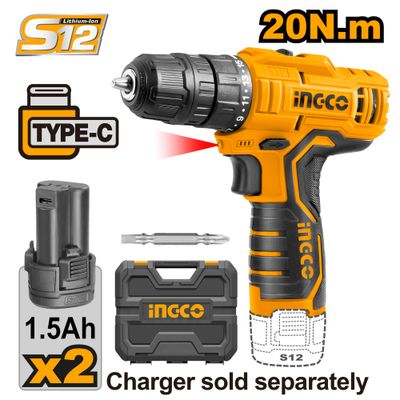 12v Ps+c/l Drill 20nmkit Usb Type C Kit