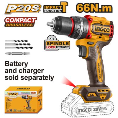 20v Ps+c/l B/l Impact Drill 66nm +acc