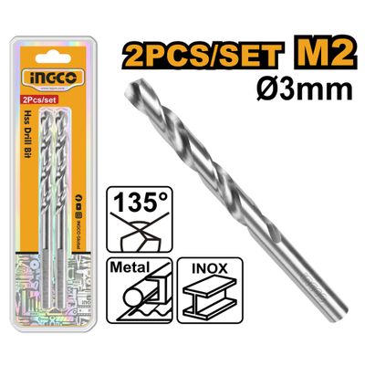 Drill Bit Hss M2 4341 3.0mm 2pcs