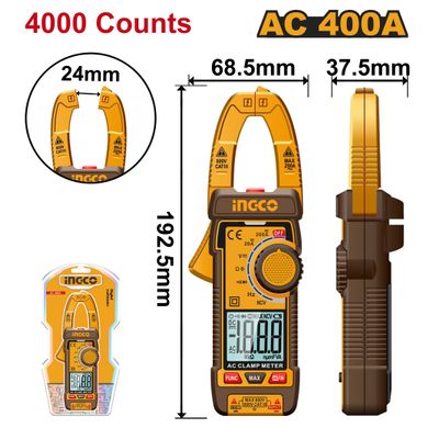 Clamp Meter 400amp Ac True Rms4000