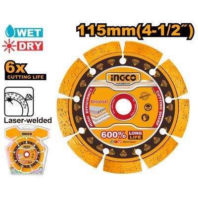 Disc Wet/dry Laser Weld Diamond Cut 115mm