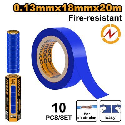 Tape Insul 20mx18x0.13mm Blu P/10