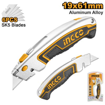 Knife Utility Retract 61x19mm+6bl