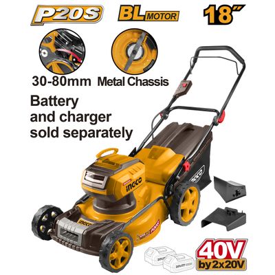 20v Ps+c/l 40v Lawn Mower 460mm 60l