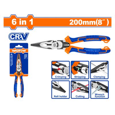 Plier L/nose 6 In 1 Multi Function 200mm