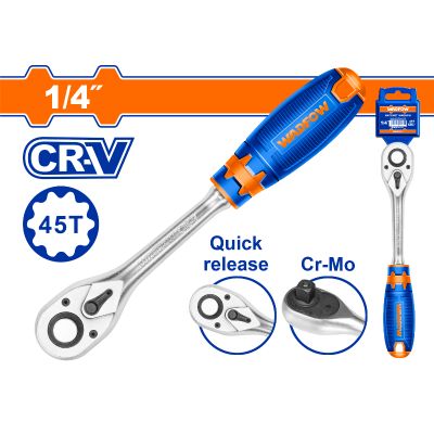Ratchet Wrench Cr V/crmo 1/4 45t 158mm