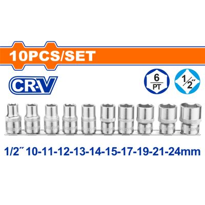 Socket Hex Set Cr V 1/2 10pcss