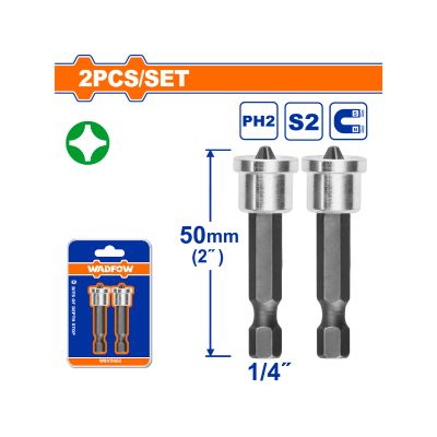 S/driver Bit Mag Set Depth Stop Ph2 50mm 2pcss