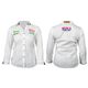 Ladies White 3/4 Saga Blouse Small